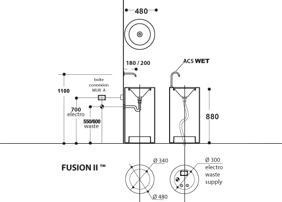 FUSION Self Standing sink