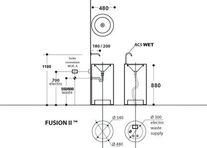 FUSION Self Standing sink